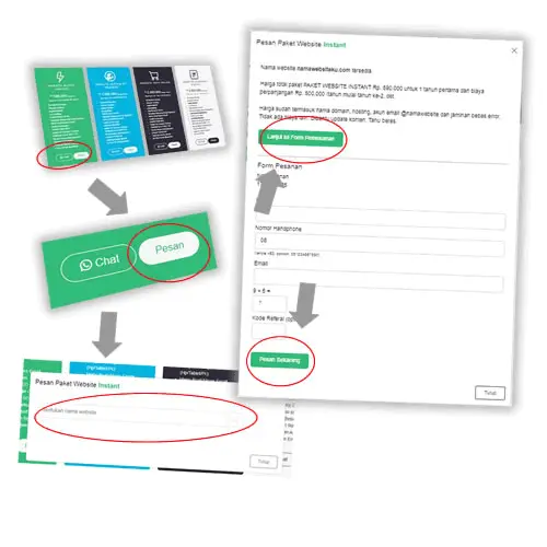 cara pesan pembuatan website langsung